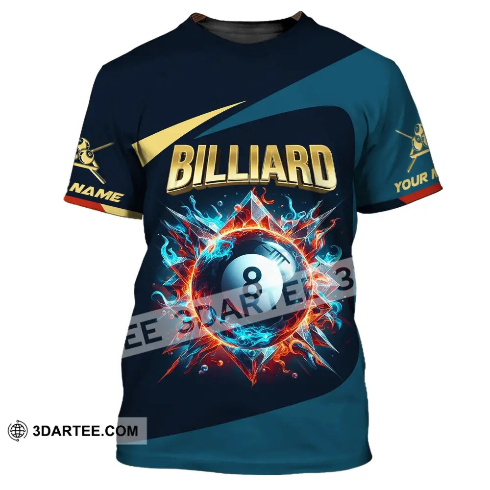 Man Shirt Custom Billiards T-Shirt Lover Gift For Players T-Shirt / S