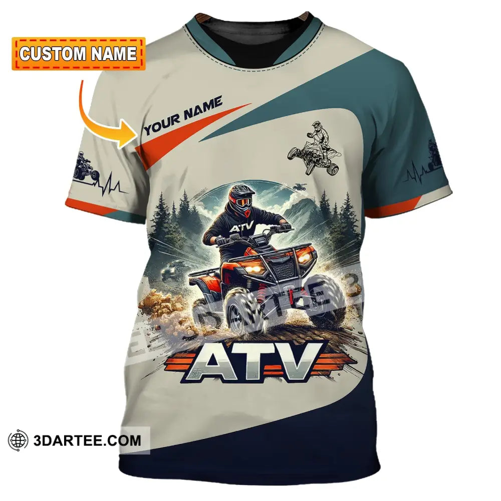 Man Shirt Custom Name All-Terrain Vehicle Atv Bike Polo Long Sleeve Gift T-Shirt