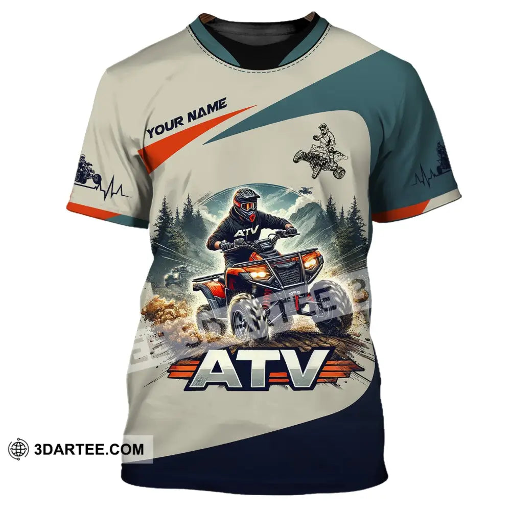 Man Shirt Custom Name All-Terrain Vehicle Atv Bike Polo Long Sleeve Gift T-Shirt / S T-Shirt