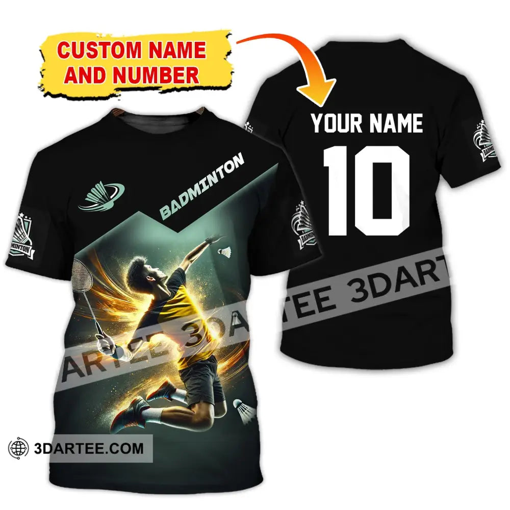 Man Shirt Custom Name And Number Badminton Polo Club Uniform T-Shirt