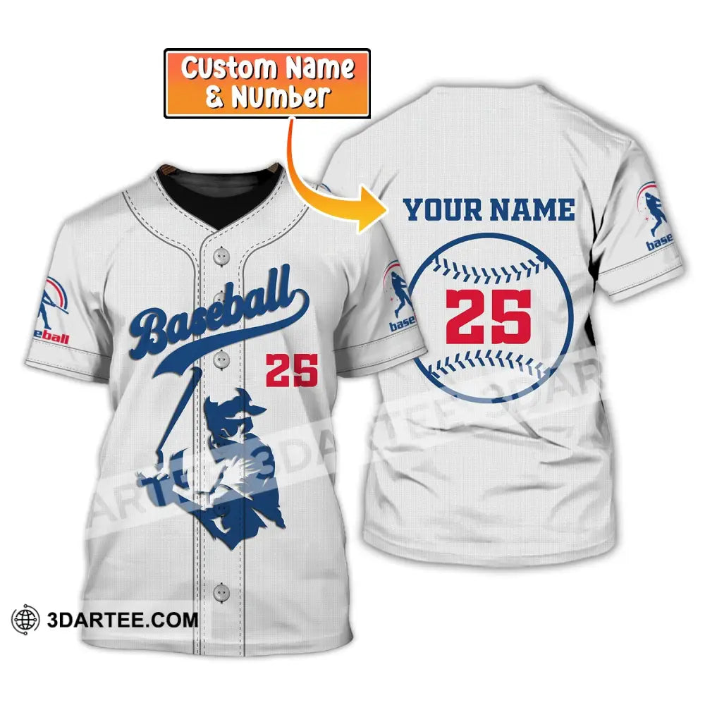 Man Shirt Custom Name And Number Baseball T-Shirt Gift For Player