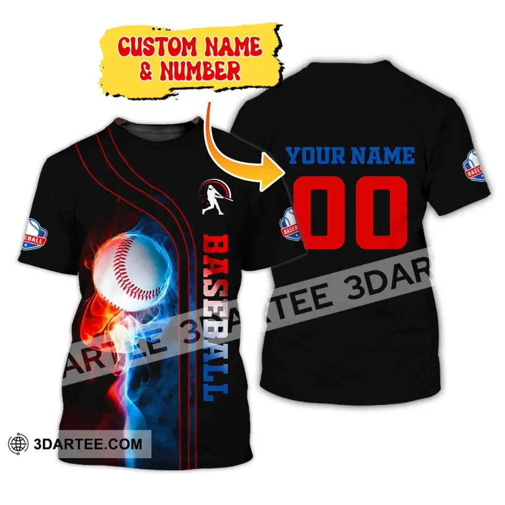 Man Shirt Custom Name And Number Baseball T-Shirt Gift For Player