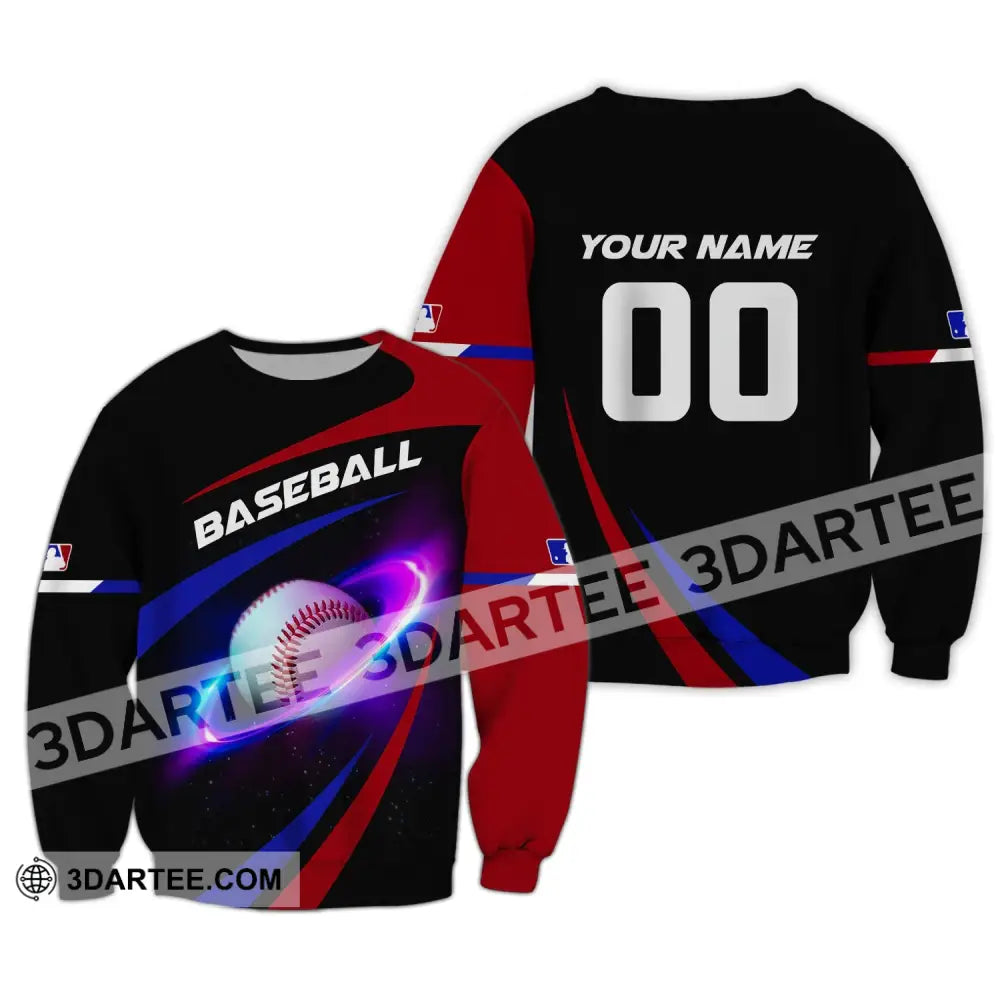 Man Shirt Custom Name And Number Baseball T-Shirt Gift For Player Long Sleeve / S