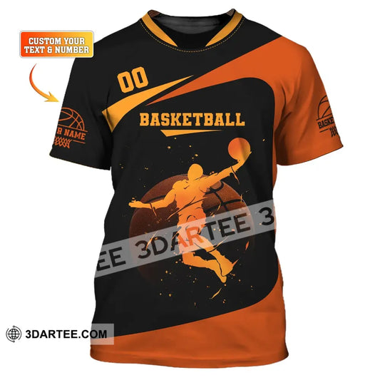 Man Shirt Custom Name And Number Basketball Gift For Player T-Shirt