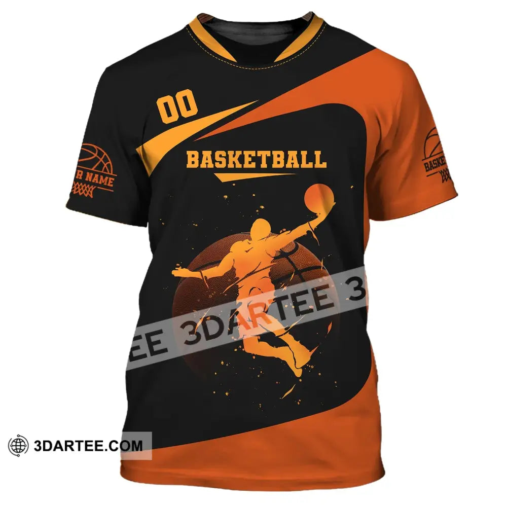 Man Shirt Custom Name And Number Basketball Gift For Player T-Shirt / S