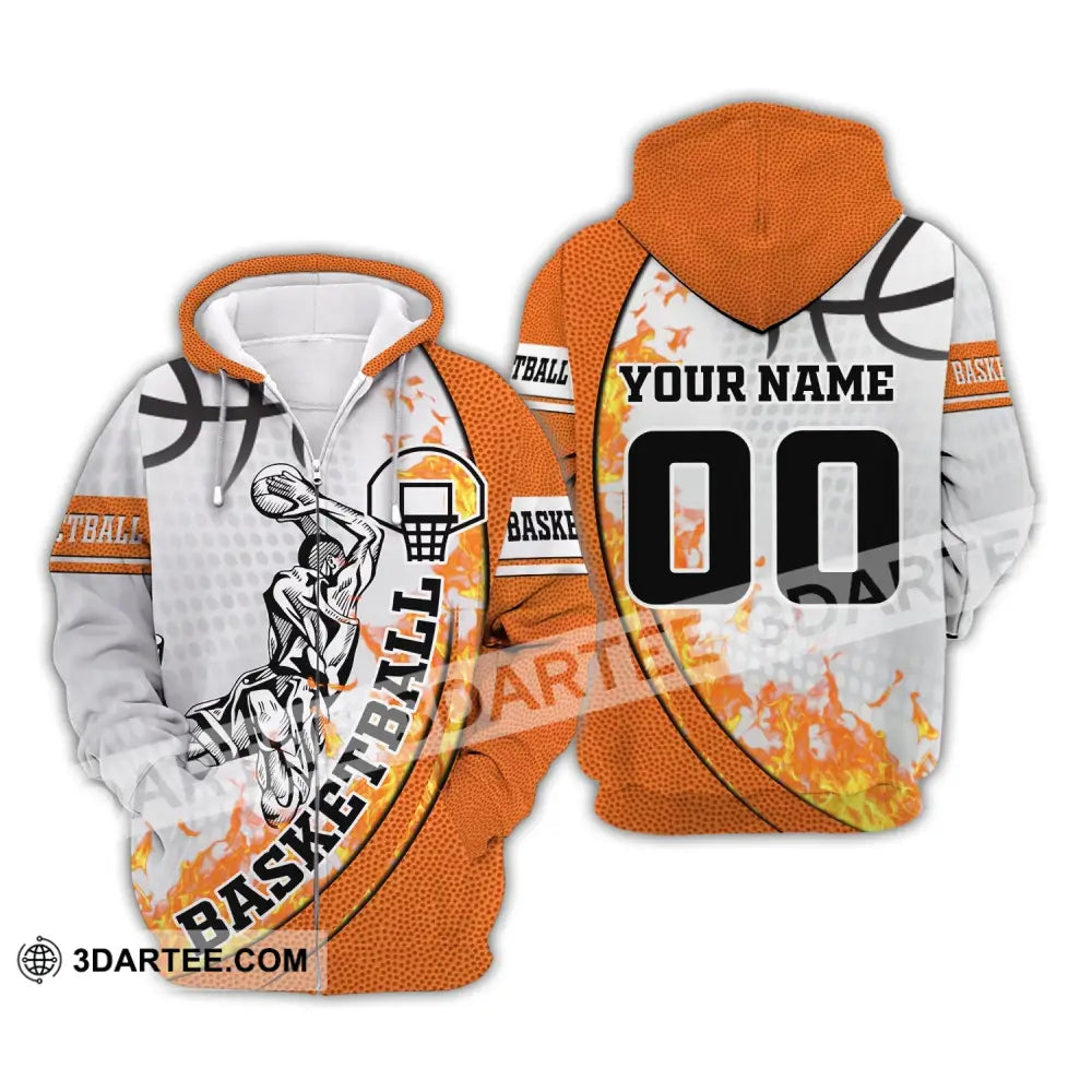 Man Shirt Custom Name And Number Basketball Hoodie T-Shirt Gift For Player