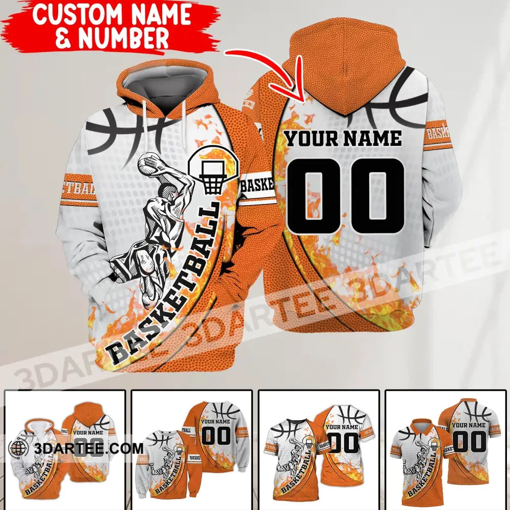 Man Shirt Custom Name And Number Basketball Hoodie T-Shirt Gift For Player