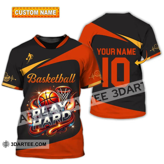 Man Shirt Custom Name And Number Basketball Polo Long Sleeve Club Uniform Lover Gift T-Shirt