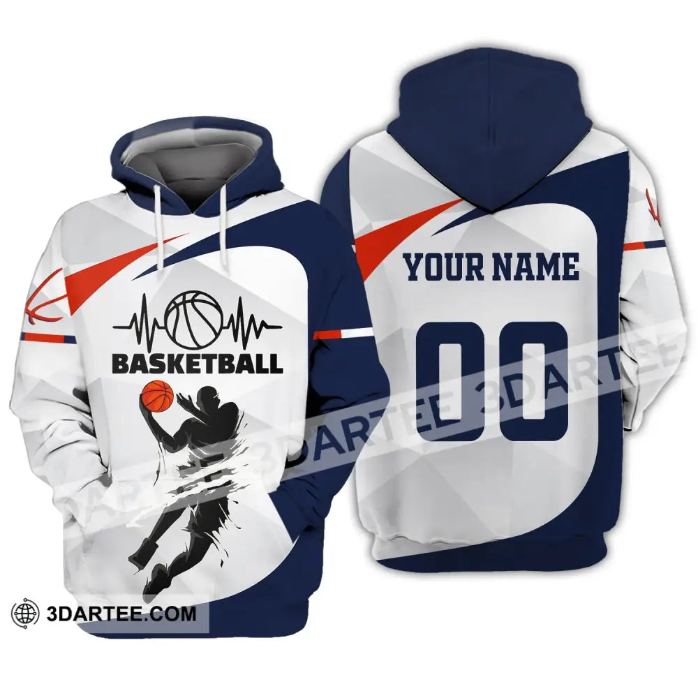 Man Shirt Custom Name And Number Basketball T-Shirt Gift For Player Hoodie / S