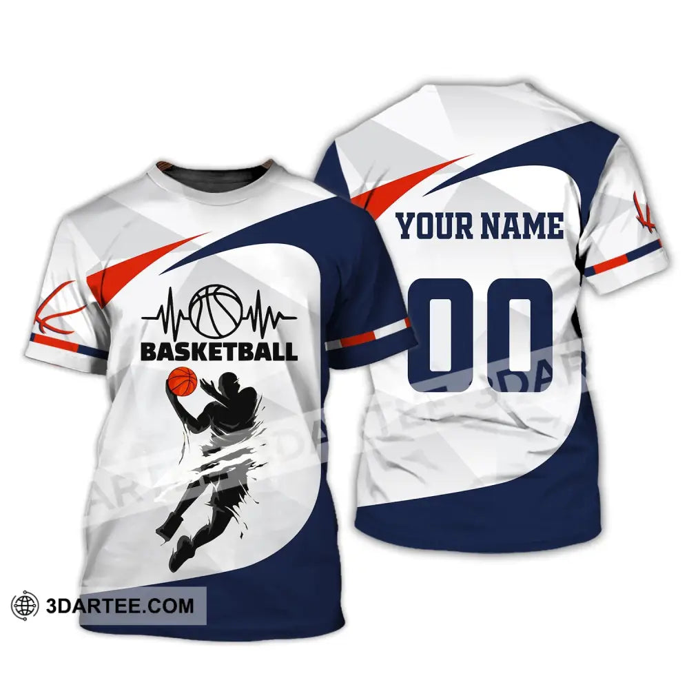 Man Shirt Custom Name And Number Basketball T-Shirt Gift For Player / S