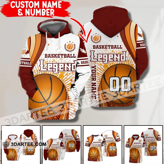 Man Shirt Custom Name And Number Basketball T-Shirt Legend Gift For Player