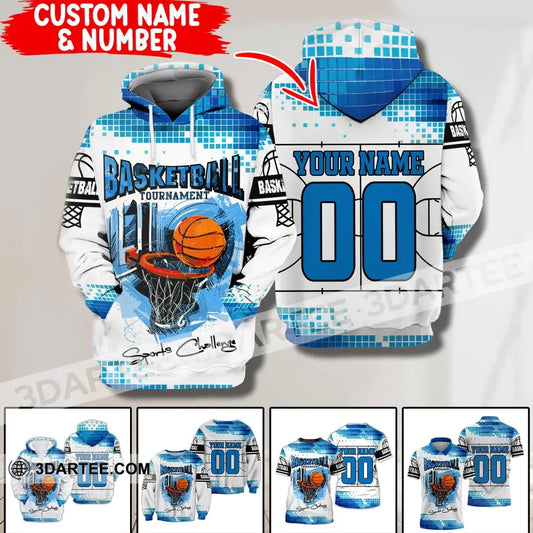 Man Shirt Custom Name And Number Basketball T-Shirt Sport Challenge Gift For Player