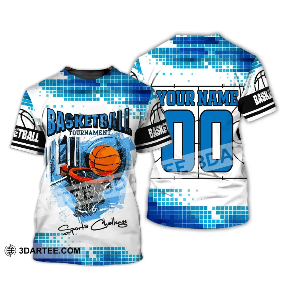 Man Shirt Custom Name And Number Basketball T-Shirt Sport Challenge Gift For Player / S