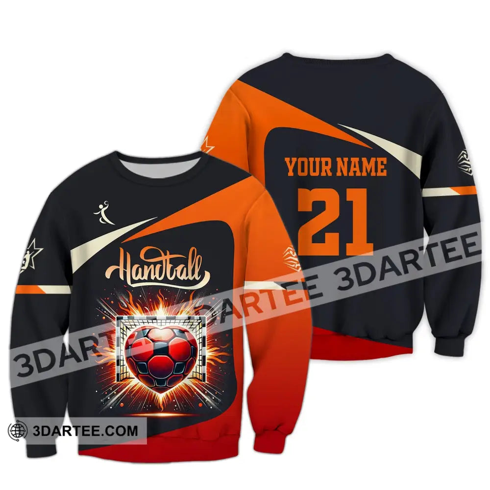 Man Shirt Custom Name And Number Handball Polo Long Sleeve Club Uniform Lover Gift / S T-Shirt