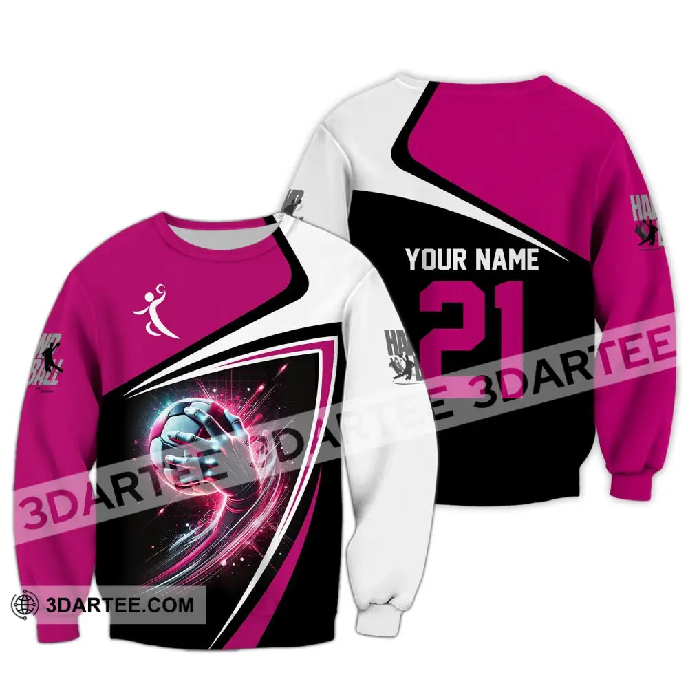 Man Shirt Custom Name And Number Handball Polo Long Sleeve Club Uniform Lover Gift / S T-Shirt