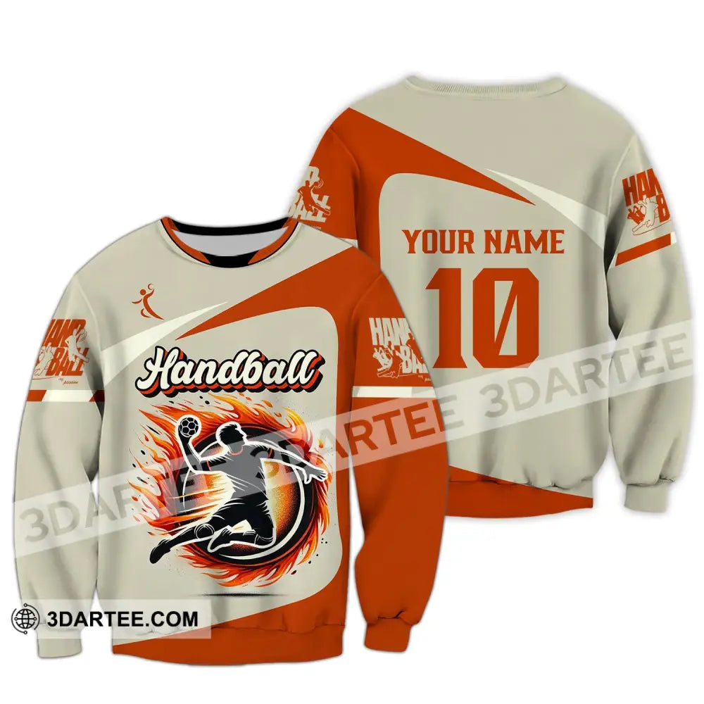 Man Shirt Custom Name And Number Handball Polo Long Sleeve Club Uniform Lover Gift / S T-Shirt