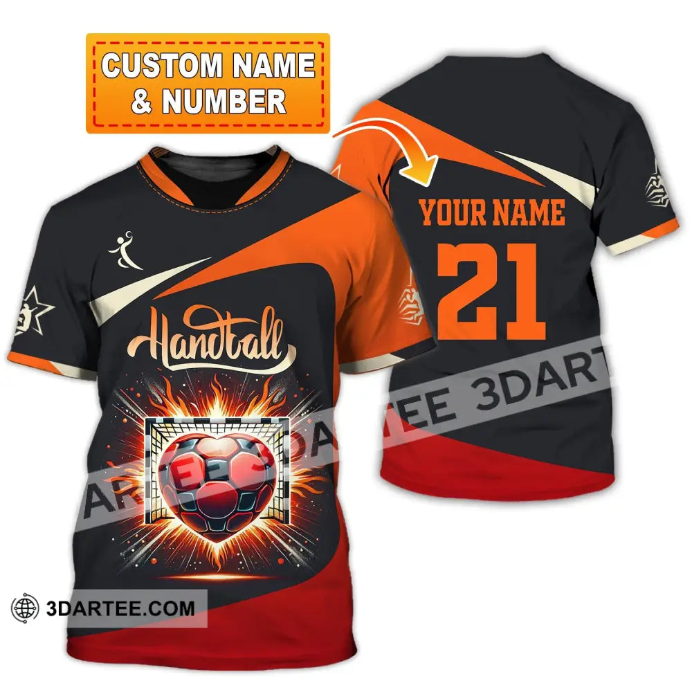 Man Shirt Custom Name And Number Handball Polo Long Sleeve Club Uniform Lover Gift T-Shirt