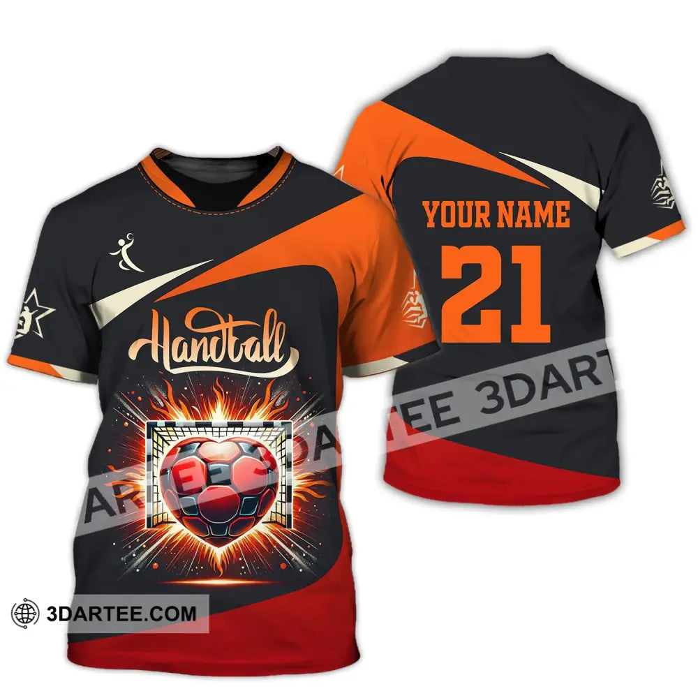 Man Shirt Custom Name And Number Handball Polo Long Sleeve Club Uniform Lover Gift T-Shirt / S