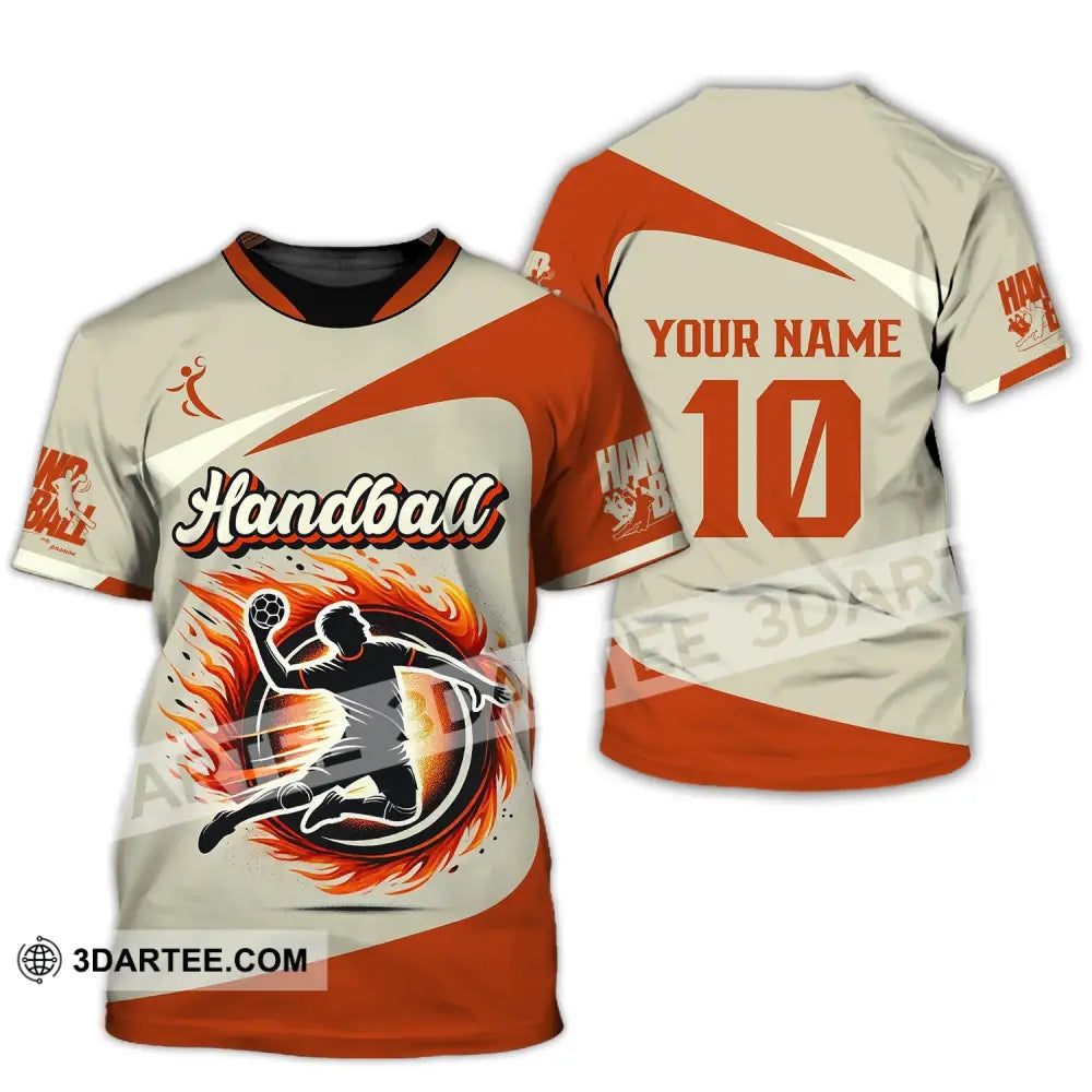 Man Shirt Custom Name And Number Handball Polo Long Sleeve Club Uniform Lover Gift T-Shirt / S