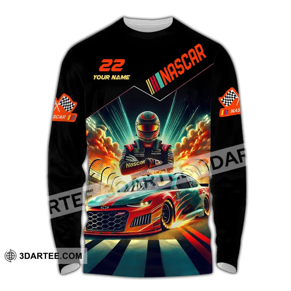 Man Shirt Custom Name And Number Nascar Hoodie Polo Long Sleeve / S T-Shirt