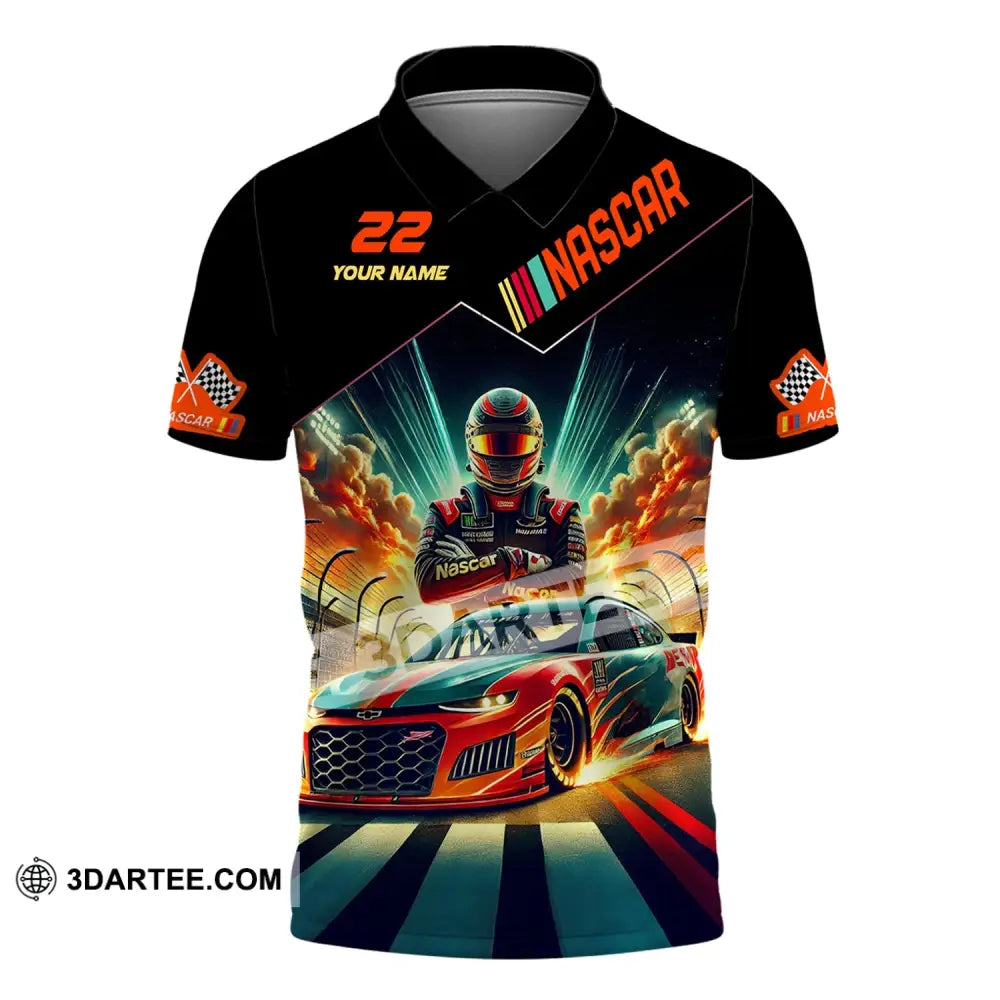 Man Shirt Custom Name And Number Nascar Hoodie Polo Long Sleeve / S T-Shirt