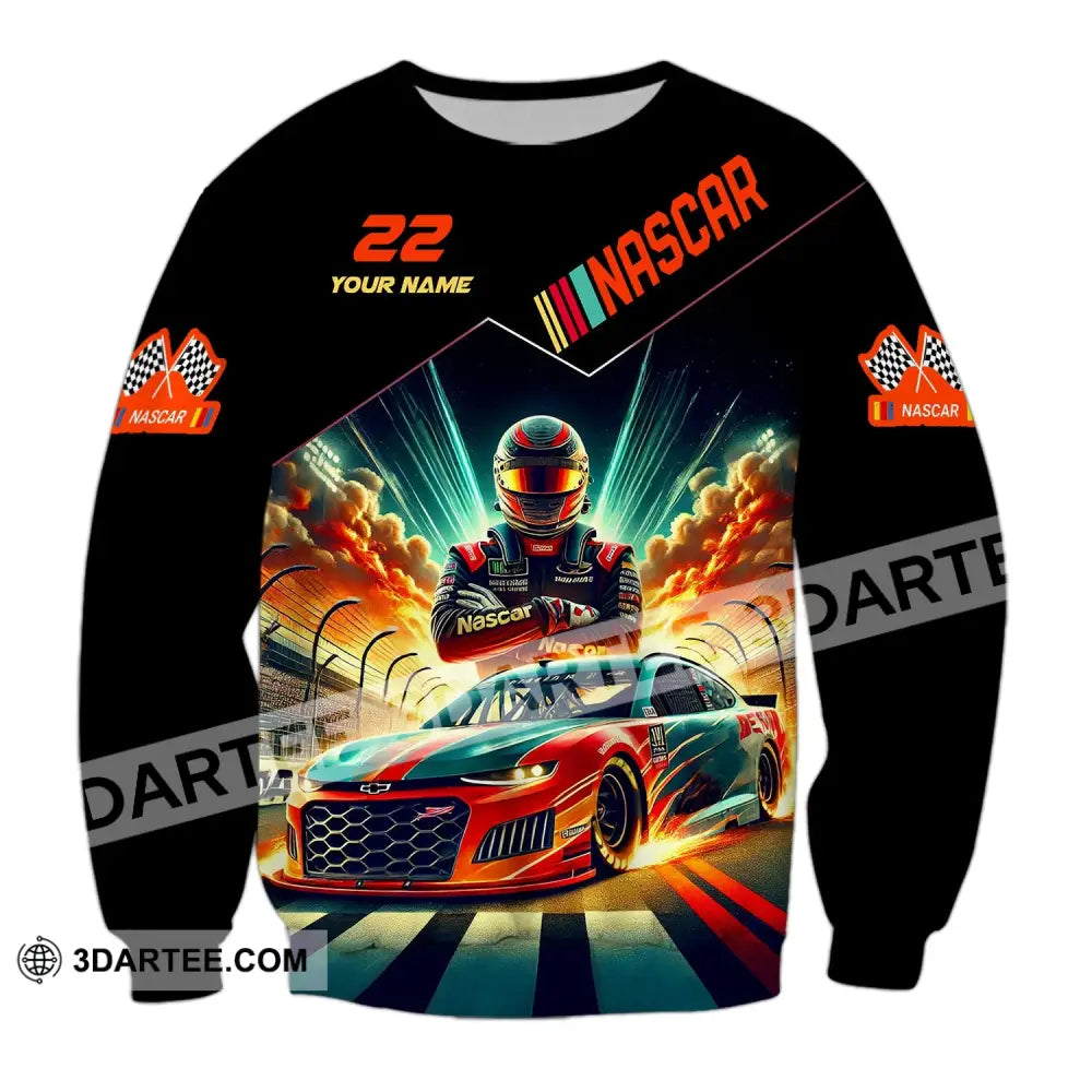 Man Shirt Custom Name And Number Nascar Hoodie Polo Long Sleeve / S T-Shirt