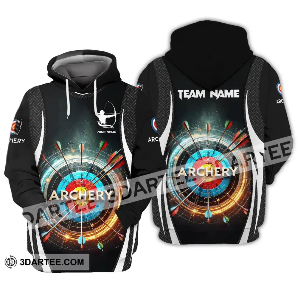 Man Shirt Custom Name And Team Archery Girl For Lovers Hoodie / S T-Shirt