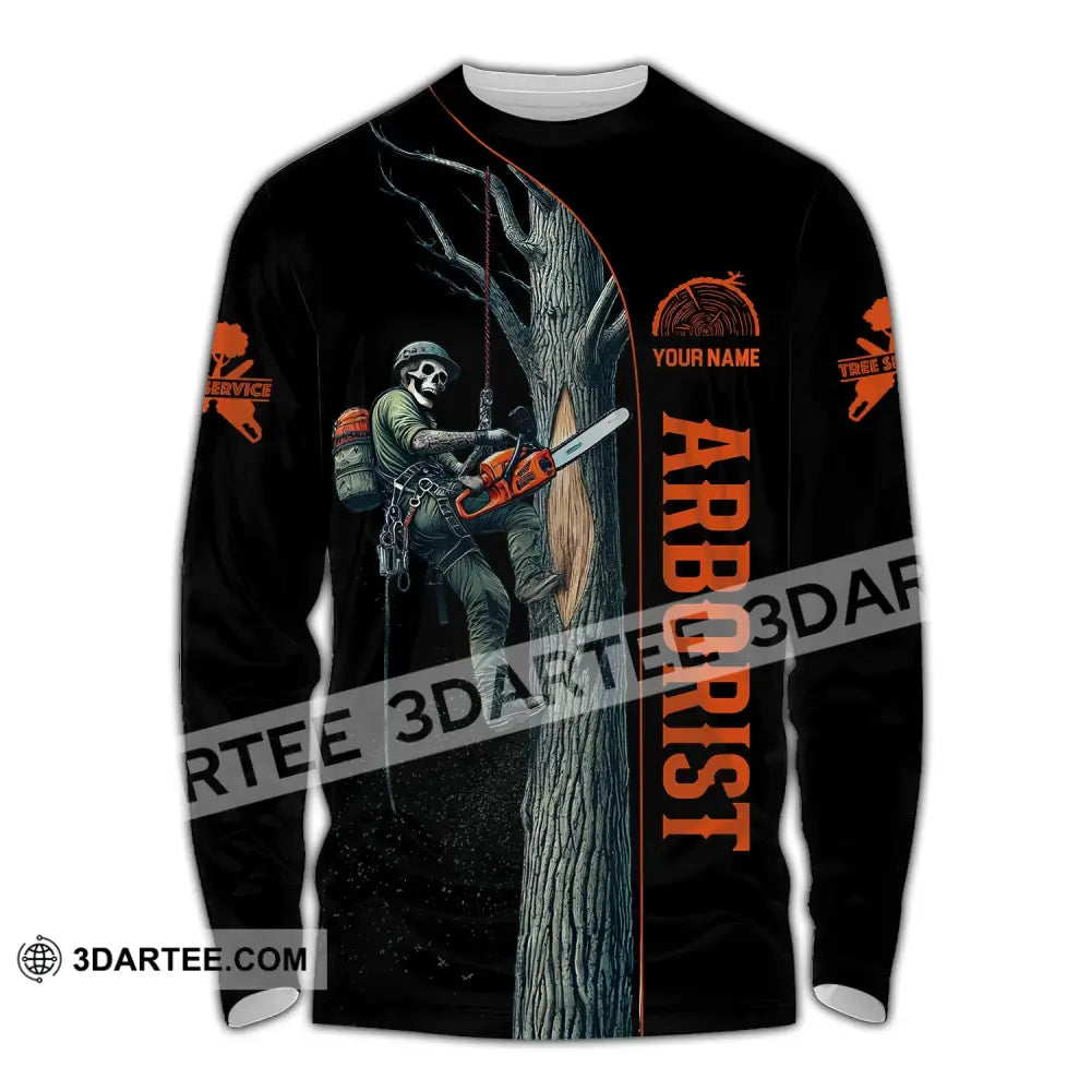 Man Shirt Custom Name Arborist T-Shirt Hoodie Long Sleeve / S T-Shirt