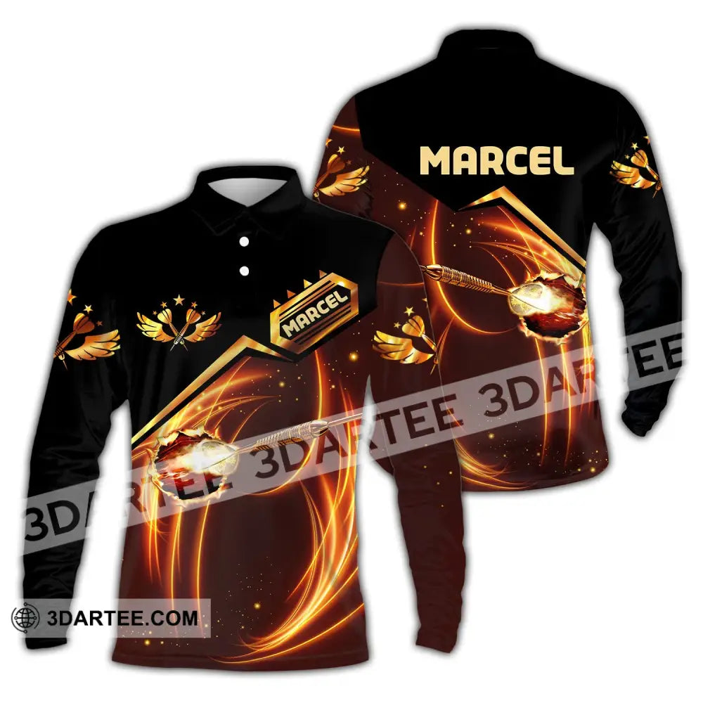 Man Shirt Custom Name Archery Polo Archer Hoodie Long Sleeve T-Shirt Gift For Lovers / S