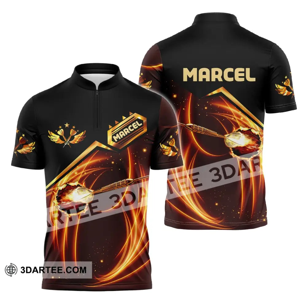 Man Shirt Custom Name Archery Polo Archer Hoodie Long Sleeve T-Shirt Gift For Lovers Zipper / S