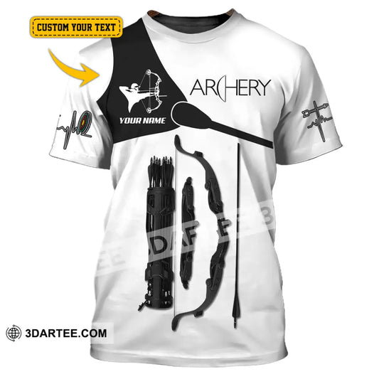 Man Shirt Custom Name Archery T-Shirt Archer Hoodie Long Sleeve Gift For Lovers T-Shirt