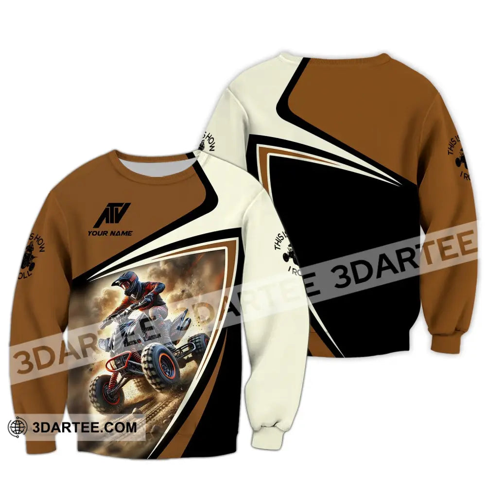 Man Shirt Custom Name Atv All Terrain Vehicle Hoodie Polo Long Sleeve / S T-Shirt