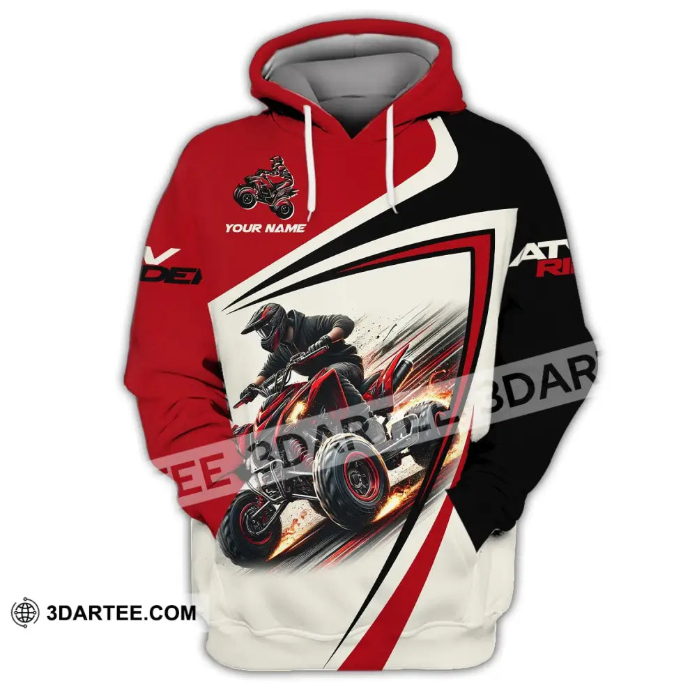 Man Shirt Custom Name Atv Ride T-Shirt For Club Gift Lovers Hoodie / S T-Shirt