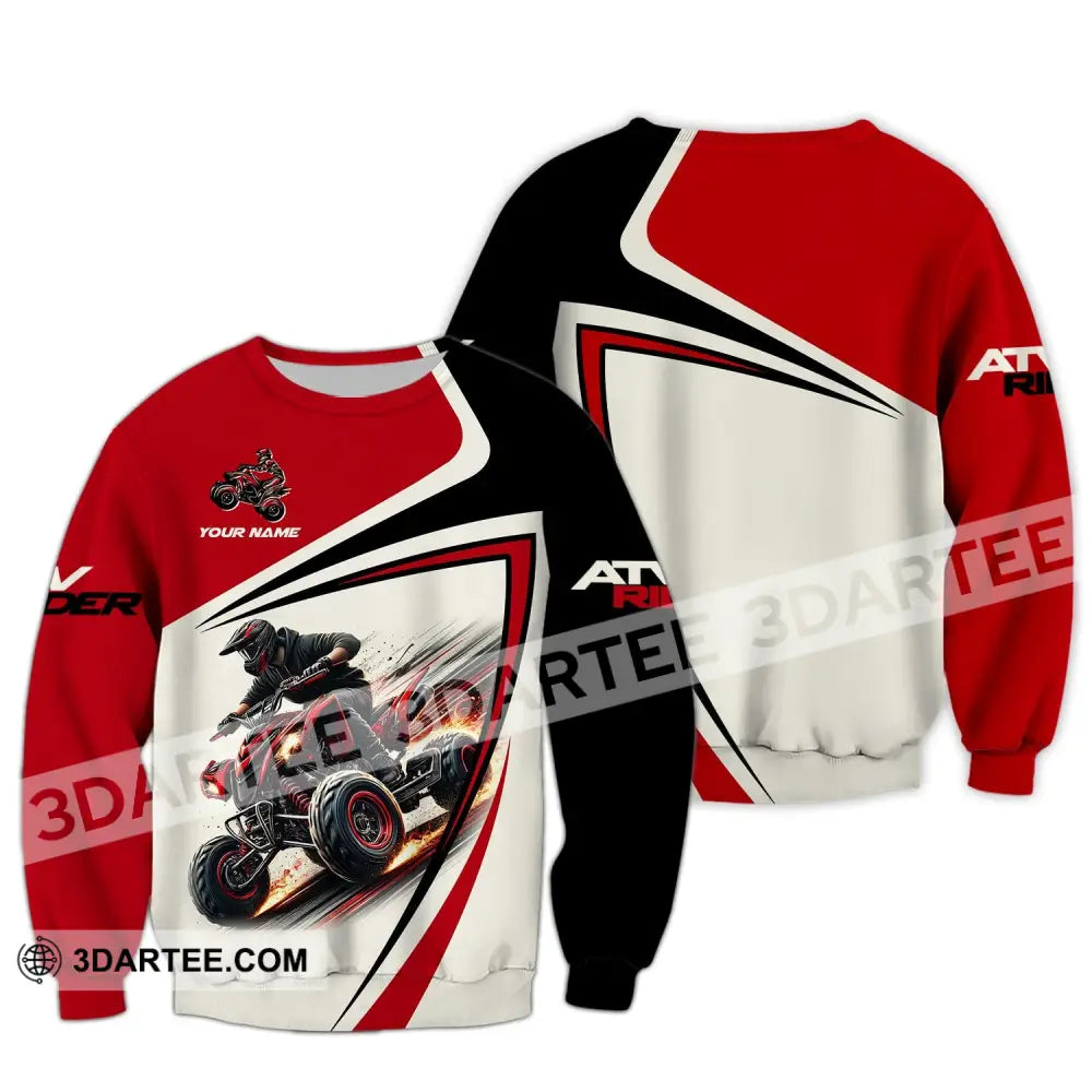 Man Shirt Custom Name Atv Ride T-Shirt For Club Gift Lovers Long Sleeve / S T-Shirt