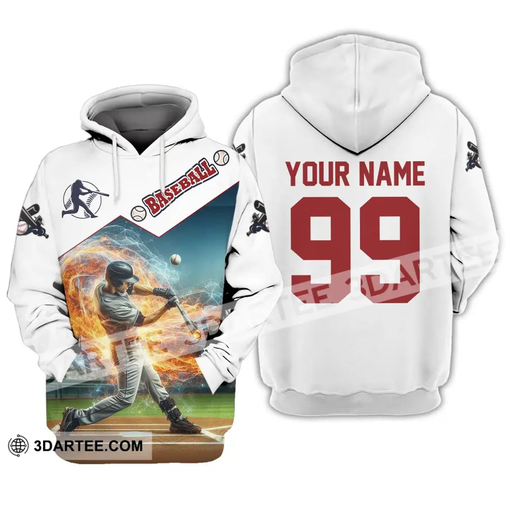 Man Shirt Custom Name Baseball Polo T-Shirt Hoodie Long Sleeve / S