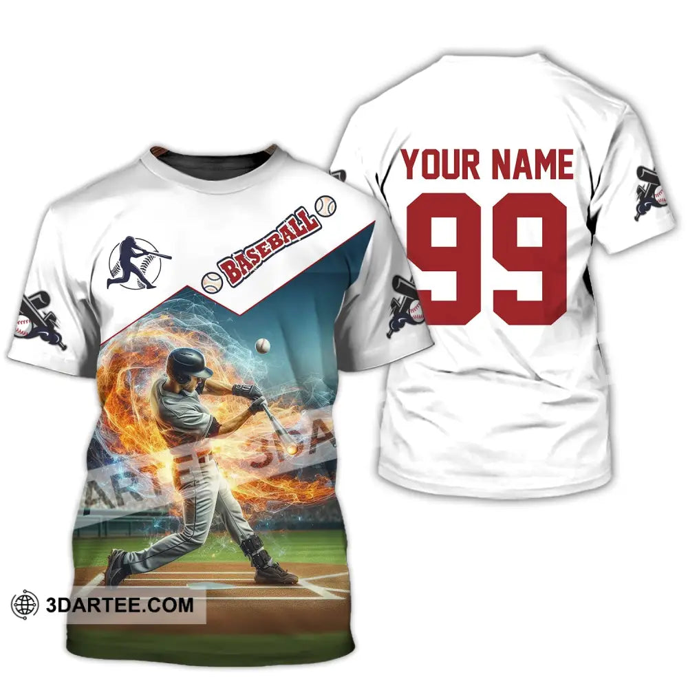 Man Shirt Custom Name Baseball Polo T-Shirt Hoodie Long Sleeve / S