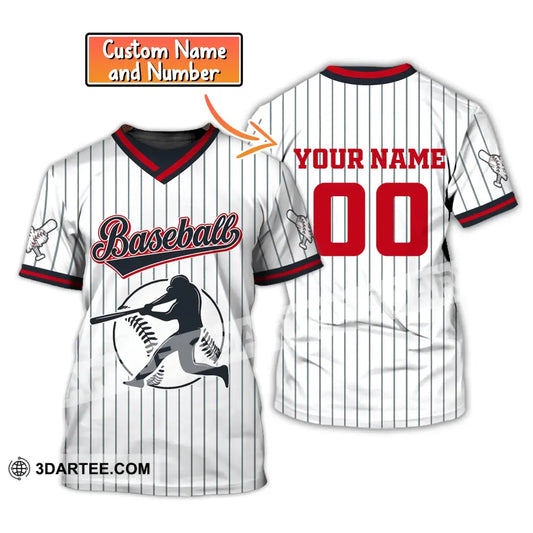 Man Shirt Custom Name Baseball T-Shirt Gift For Player