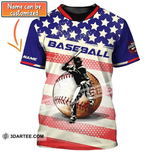 Man Shirt Custom Name Baseball T-Shirt Gift For Player T-Shirt