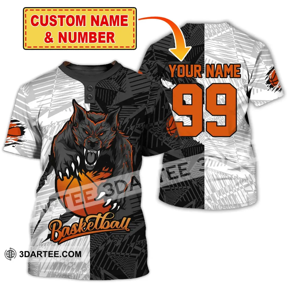 Man Shirt Custom Name Basketball Polo T-Shirt Hoodie Long Sleeve