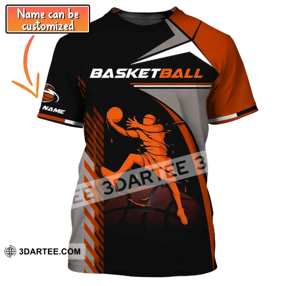 Man Shirt Custom Name Basketball T-Shirt Gift For Player