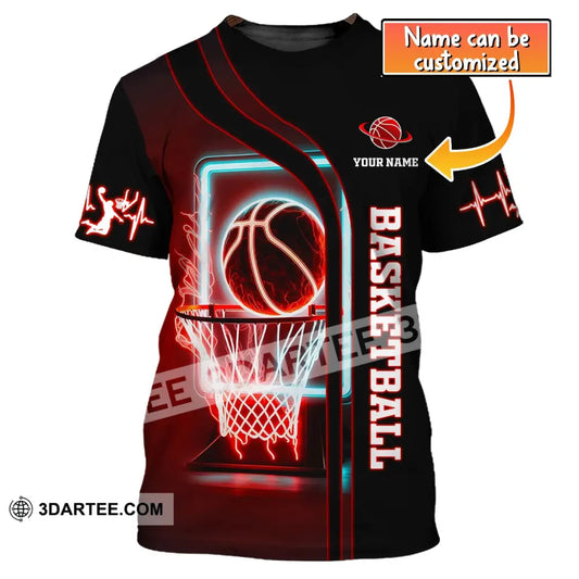 Man Shirt Custom Name Basketball T-Shirt Hoodie Gift For Player