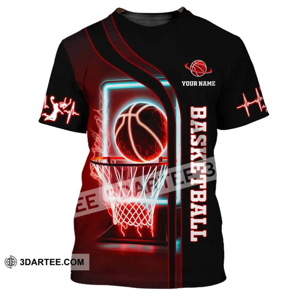 Man Shirt Custom Name Basketball T-Shirt Hoodie Gift For Player / S