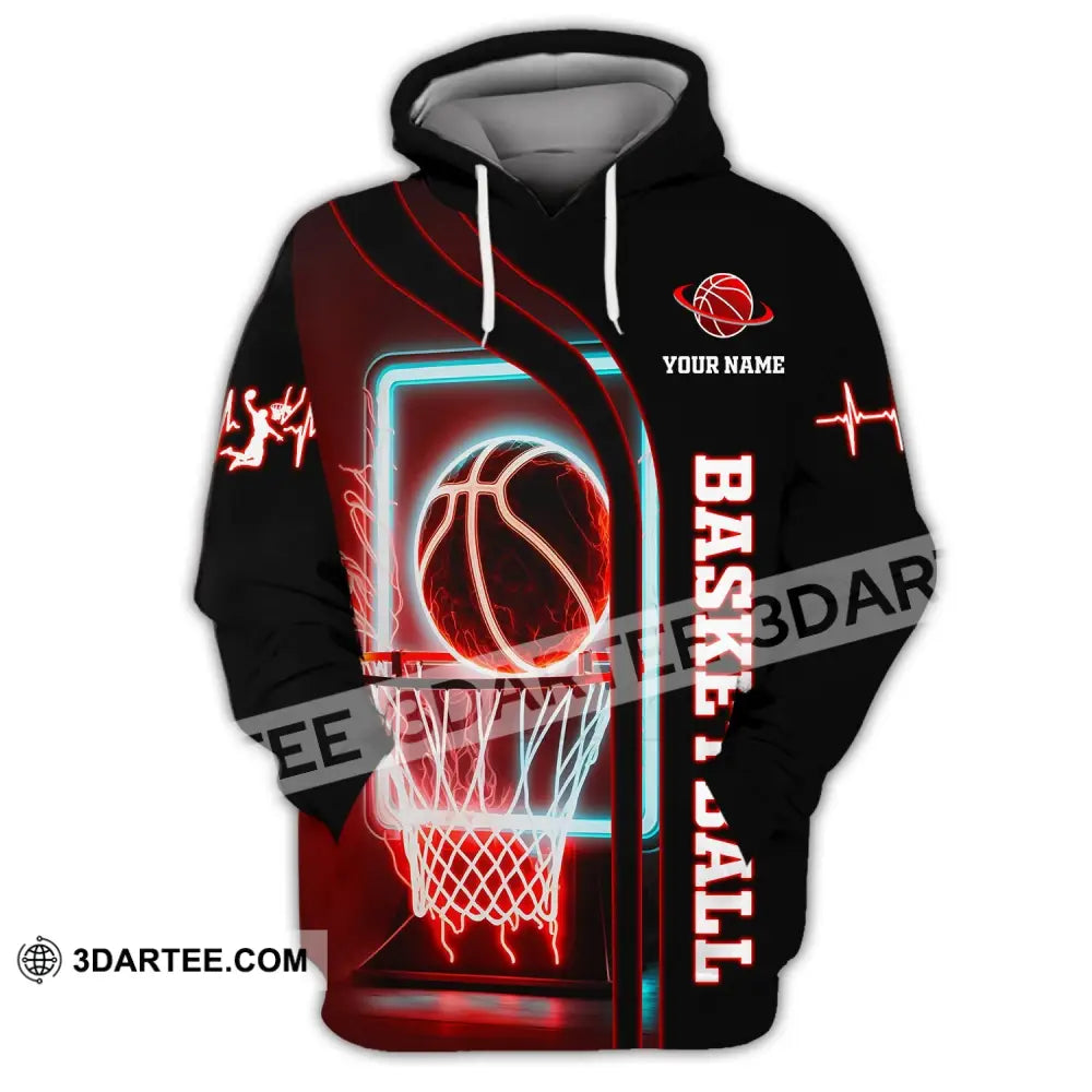 Man Shirt Custom Name Basketball T-Shirt Hoodie Gift For Player / S