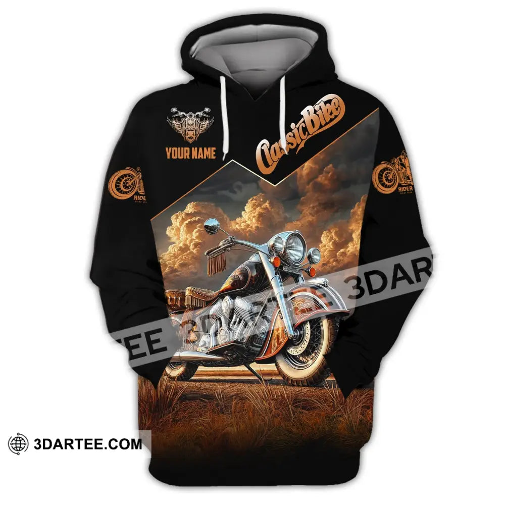 Man Shirt Custom Name Biker Classic Bike Love T-Shirt For Bikers Clothing Hoodie / S T-Shirt