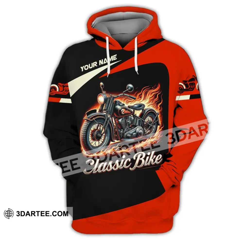 Man Shirt Custom Name Biker Classic Bike Love T-Shirt For Bikers Clothing Hoodie / S T-Shirt