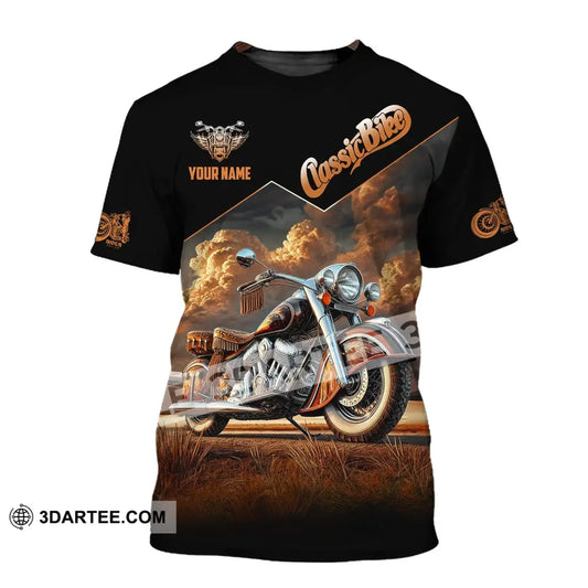 Man Shirt Custom Name Biker Classic Bike Love T-Shirt For Bikers Clothing / S T-Shirt