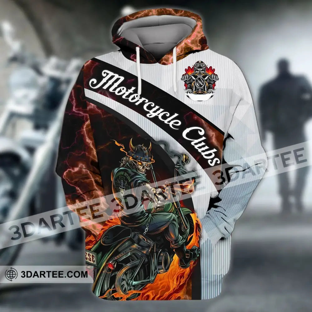 Man Shirt - Custom Name Biker Gang T-Shirt Motorcycle Club Skull Hoodie / S T-Shirt