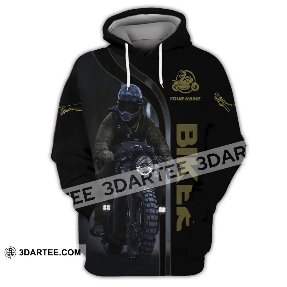 Man Shirt Custom Name Biker T-Shirt For Bikers Bike Love Clothing Hoodie / S T-Shirt
