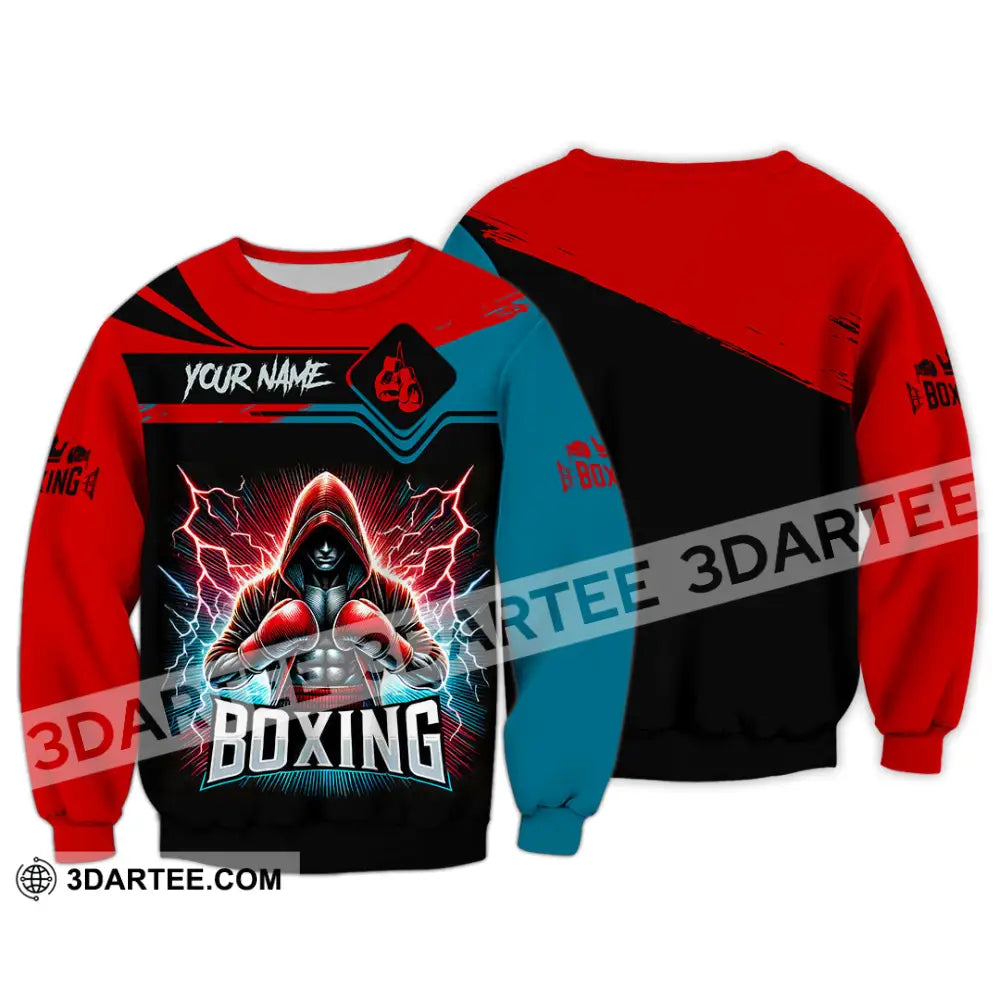 Man Shirt Custom Name Boxing Lover Hoodie Polo Long Sleeve Gift For Players / S T-Shirt