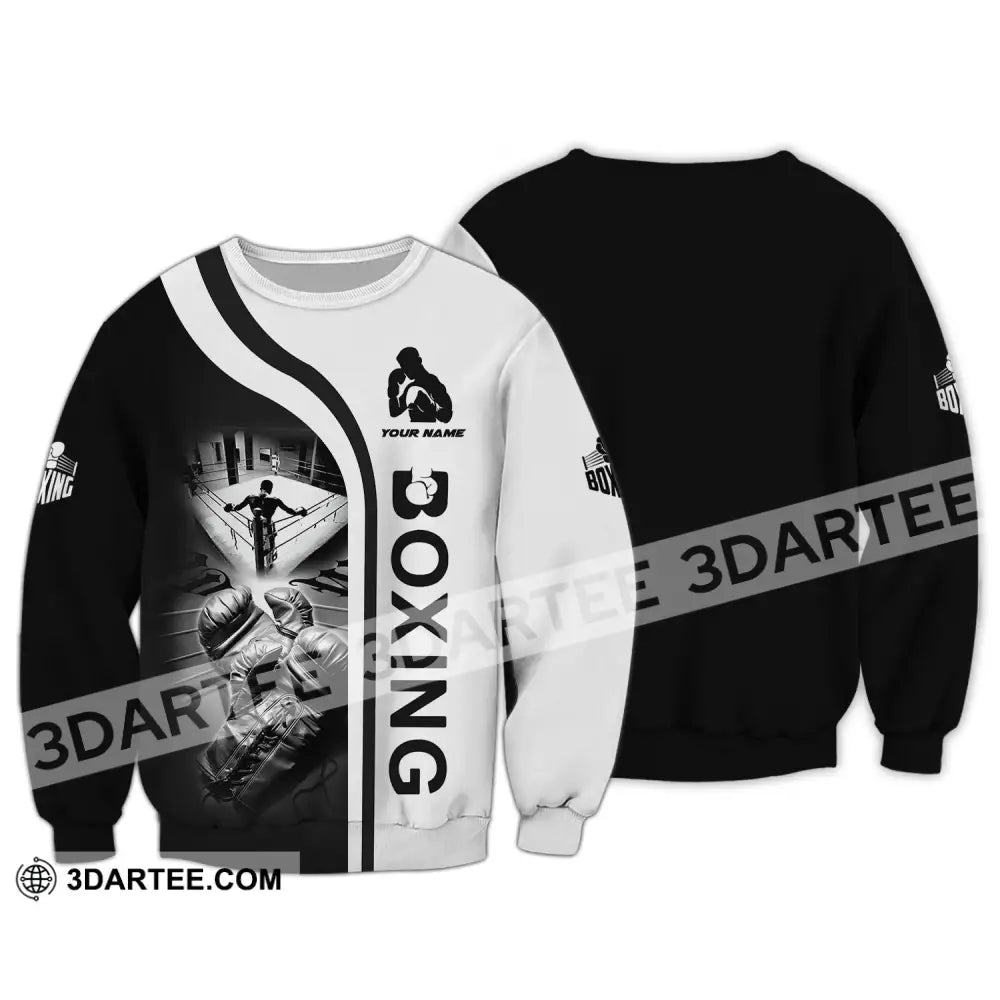 Man Shirt - Custom Name Boxing Lover Long Sleeve / S T-Shirt